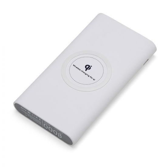 Power Bank 8000mAh com Carregamento via Indução ou via Cabo