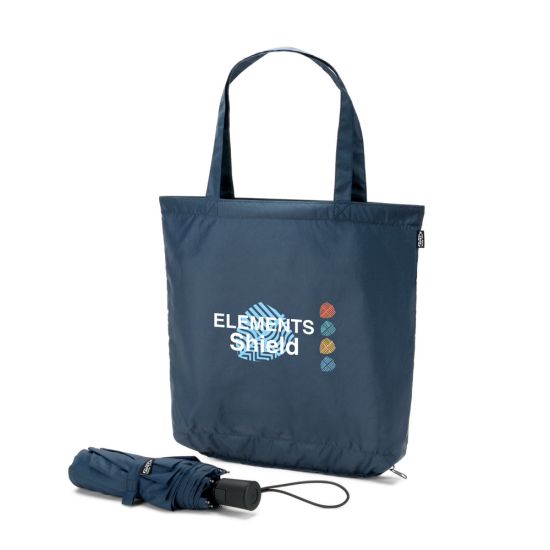 Guarda-chuva 2 em 1 com Sacola de Compras em Poliéster Reciclado Incluído Skylar