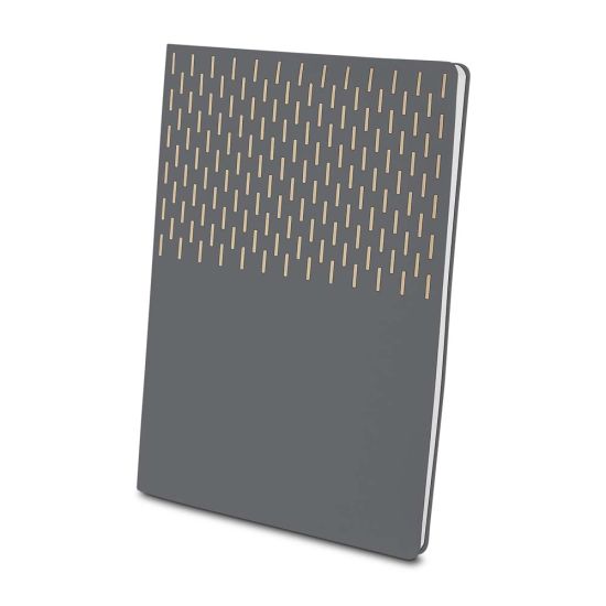 Kit Escritório Caderno Capa em PU e Caneta Metálica