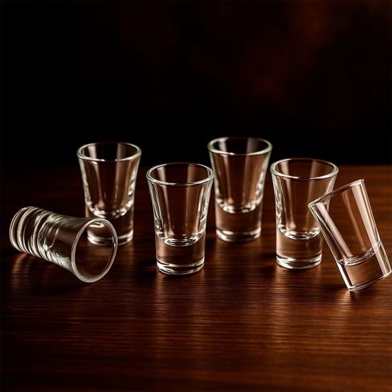 Kit Copo Vidro 30ml 6 Peças