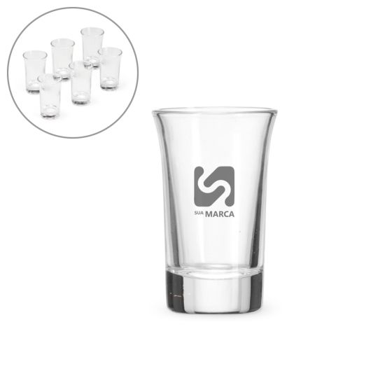 Kit Copo Vidro 50ml 6 Peças