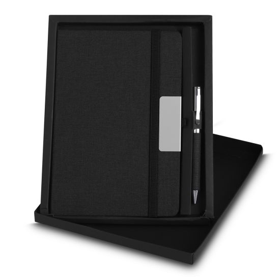 Kit Escritório A5 Capa em RPET e Caneta Metalica