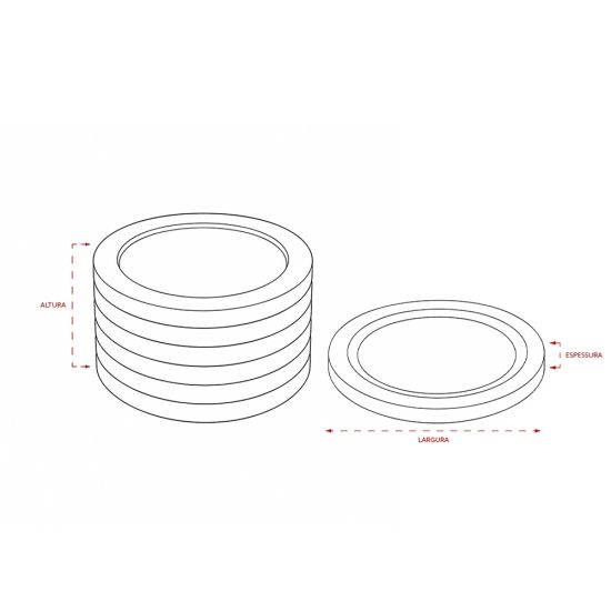 Kit Porta-Copos Bambu 6 Peças