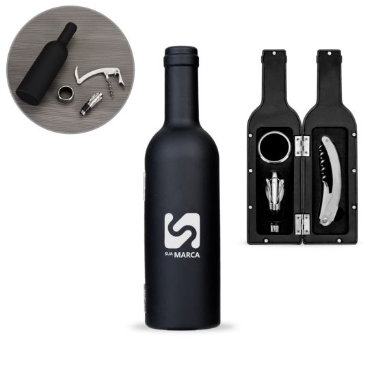 Kit Vinho Garrafa 3 Peças