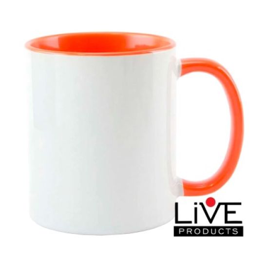 Caneca de Cerâmica com Alça e Interior Colorido