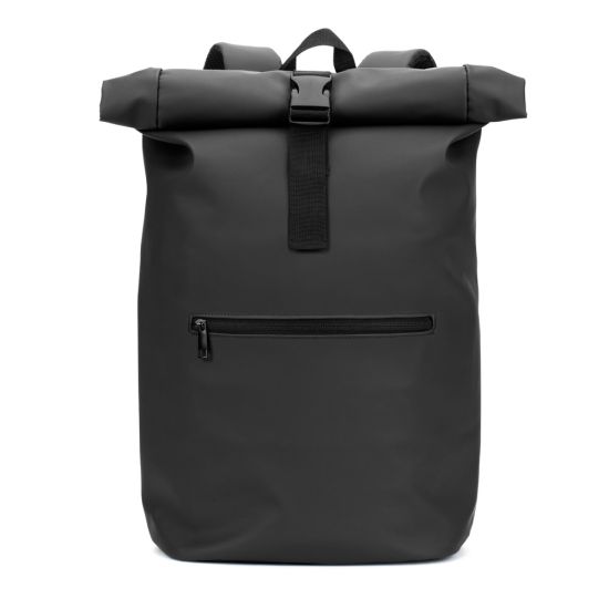 Mochila "Roll Top" em PU com Bolso para Notebook (16")