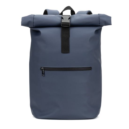 Mochila "Roll Top" em PU com Bolso para Notebook (16")