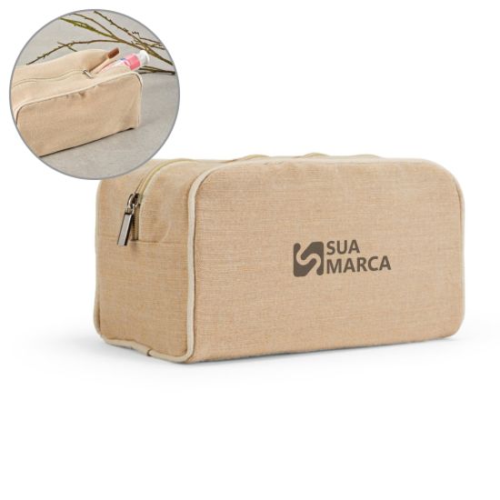 Bolsa de cosméticos em juco