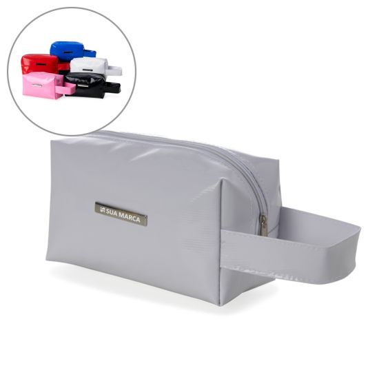 Necessaire Vinil Impermeável com Plaquinha