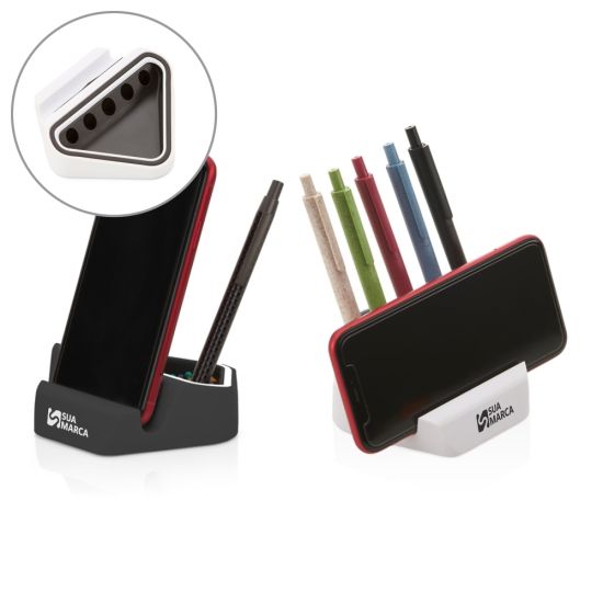 Suporte Celular com Porta Canetas
