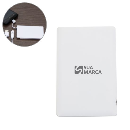Power Bank Bateria Portátil Formato Cartão