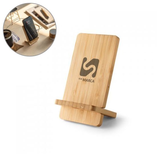 Carregador portátil em bambu