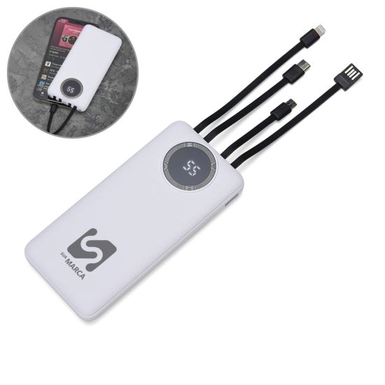 Power Bank 10.000mAh com Lanterna e Multissaídas