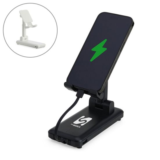 Power Bank 10.000mAh Multissaídas com Suporte para Celular ou Tablet