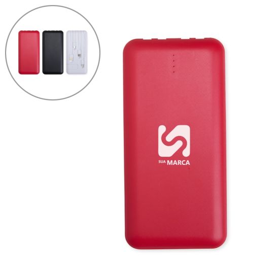 Power Bank 10.000mAh com Lanterna e Multissaídas