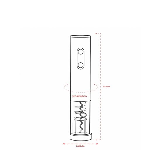 Saca-Rolhas Elétrico com LED