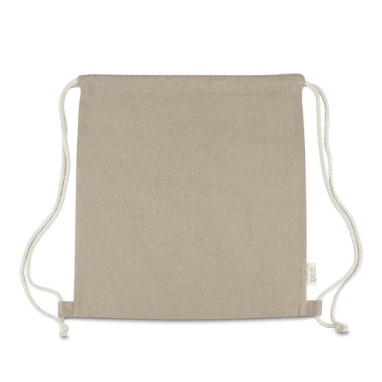 Sacola/Mochila em algodão mescla reciclado 140g/m²