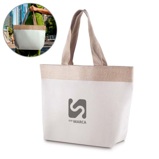 Sacola em Algodão e Juta