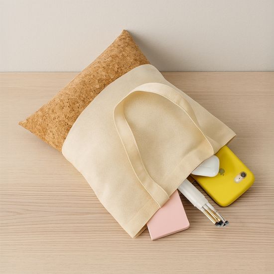 Sacola Ecológica Algodão Fundo Cortiça