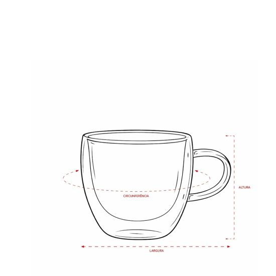 Xícara de Vidro 70ml