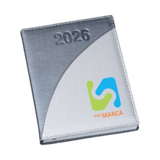 Agenda 2026 Metalizada Grafite com Prata