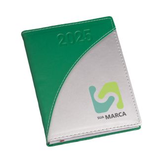 Agenda 2026 Metalizada Verde com Prata