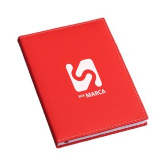 Agenda 2026 Lisa Fosca Vermelha com Costura Branca