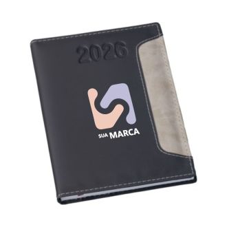 Agenda 2026 Estampada Vertical Preta