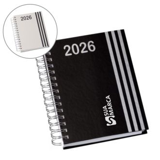 Agenda Wire-o Capa Premium com Faixa com Ano