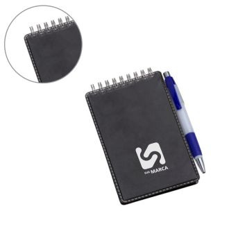 Caderneta de Anotações Vertical Preta