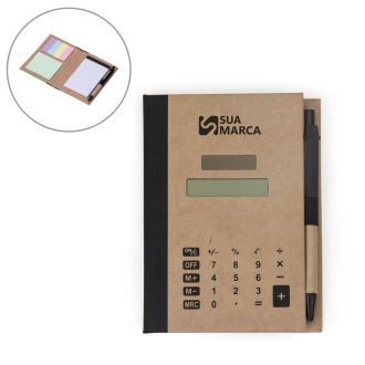 Bloco de Anotações com Autoadesivos e Calculadora