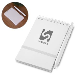 Bloco de anotações Antibacteriano com Caneta