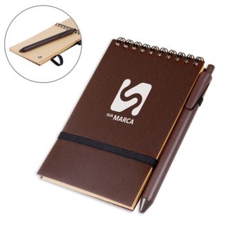 Bloco de Anotações Ecológico com Caneta