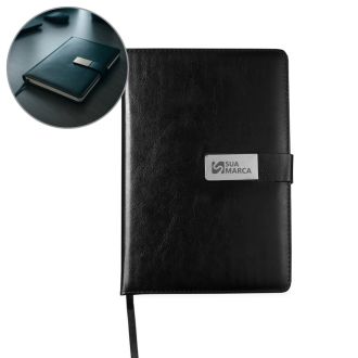 Caderneta Couro Sintético