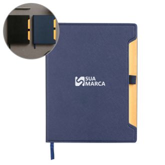 Caderneta Couro Sintético