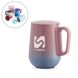 Caneca Bicolor Parede Dupla 250ml