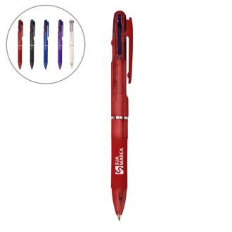 Caneta Plástica 3 Cores