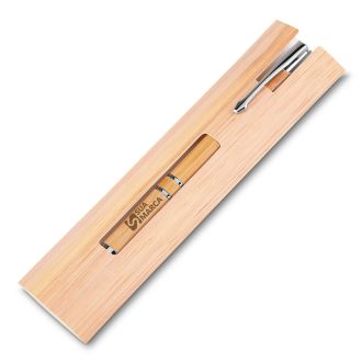Caneta Ecológica de Bambu com Estojo 