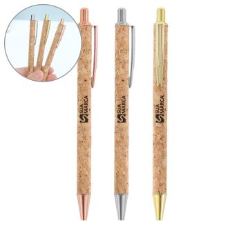 Caneta Metal e Cortiça