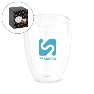 Copo em Vidro Borossilicato com Parede Dupla 350ml Machiato Cup