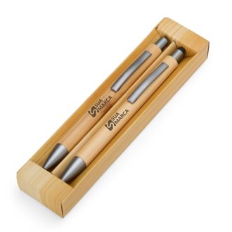 Kit Ecológico Caneta e Lapiseira Bambu