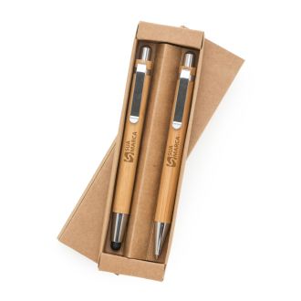 Kit Ecológico Caneta e Lapiseira Bambu