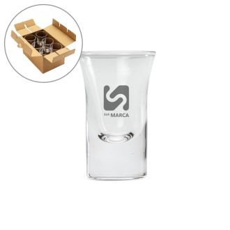 Kit Copo Vidro 30ml 6 Peças