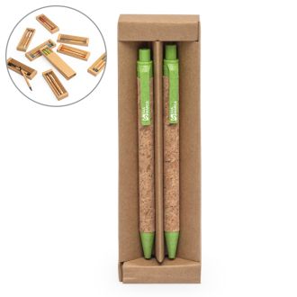 Kit Ecológico Caneta e Lapiseira Cortiça