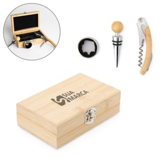Kit Vinho Bambu 3 Peças