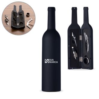 Kit Vinho Garrafa 4 Peças