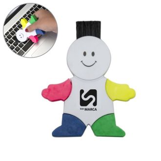 Marca Texto Boneco com Limpador de Tela e Teclado