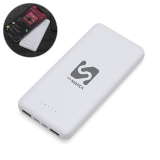 Power Bank 10.000mAh com Carregamento via Indução ou via Cabo