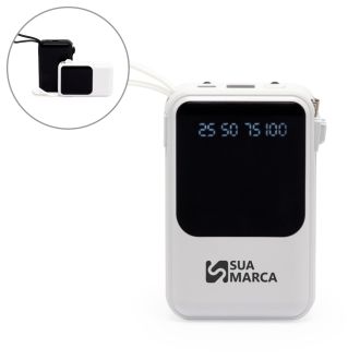 Power Bank 10.000mAh com Lanterna e Multissaídas