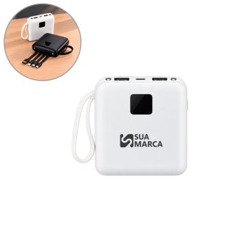 Power Bank 10.000mAh com Lanterna e Multissaídas